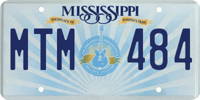 MS license plate MTM484