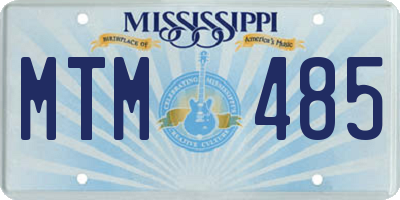 MS license plate MTM485