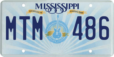 MS license plate MTM486