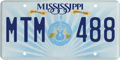 MS license plate MTM488