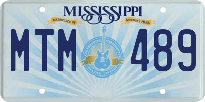 MS license plate MTM489