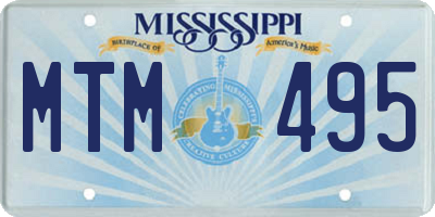 MS license plate MTM495