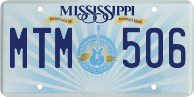 MS license plate MTM506