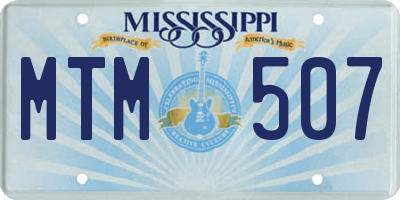 MS license plate MTM507
