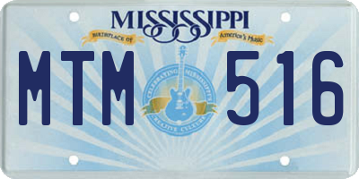 MS license plate MTM516