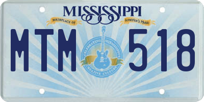 MS license plate MTM518