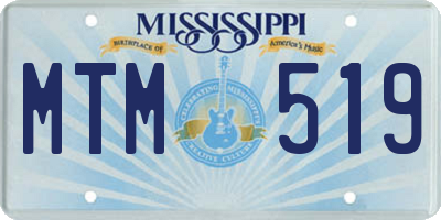 MS license plate MTM519