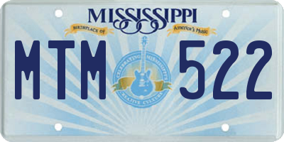 MS license plate MTM522