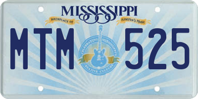 MS license plate MTM525