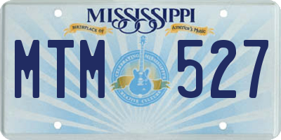 MS license plate MTM527