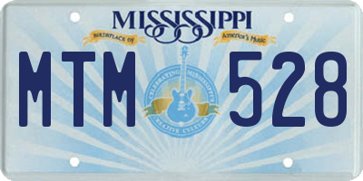 MS license plate MTM528