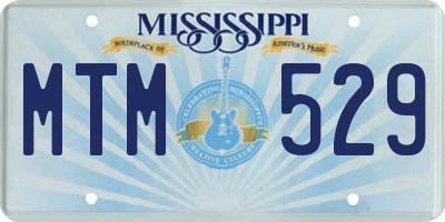 MS license plate MTM529