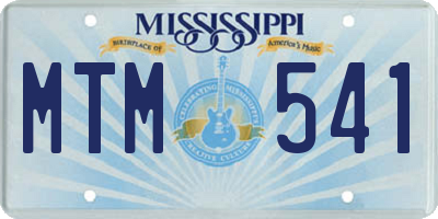 MS license plate MTM541