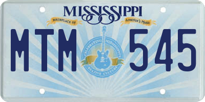 MS license plate MTM545