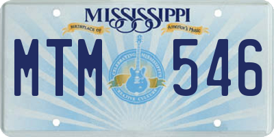 MS license plate MTM546