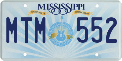 MS license plate MTM552