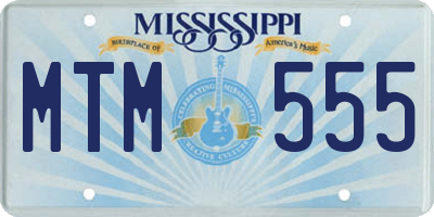 MS license plate MTM555