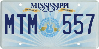 MS license plate MTM557