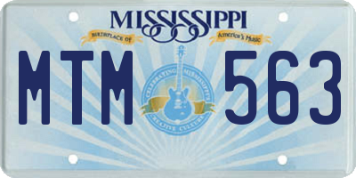 MS license plate MTM563