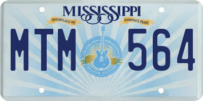 MS license plate MTM564