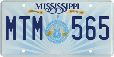 MS license plate MTM565