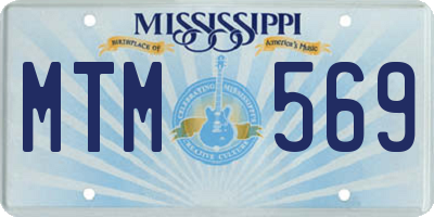 MS license plate MTM569