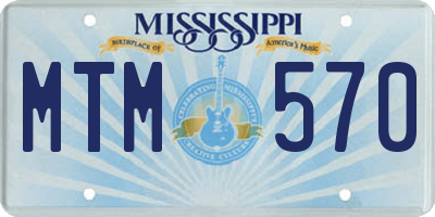 MS license plate MTM570