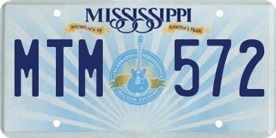 MS license plate MTM572