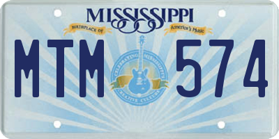 MS license plate MTM574