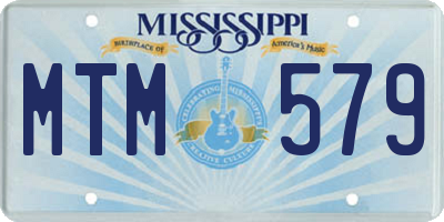 MS license plate MTM579