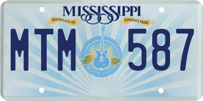 MS license plate MTM587