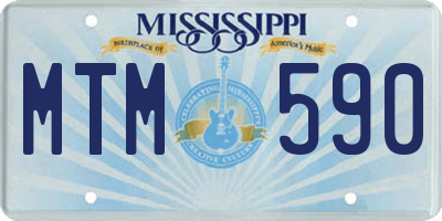 MS license plate MTM590