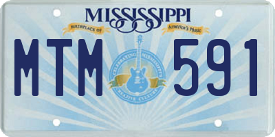 MS license plate MTM591