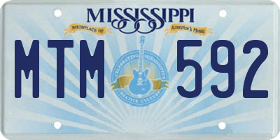 MS license plate MTM592