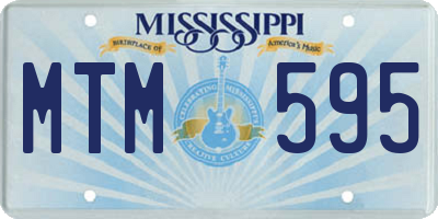 MS license plate MTM595
