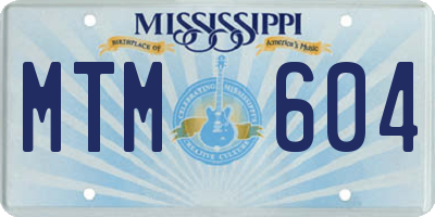 MS license plate MTM604