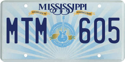 MS license plate MTM605