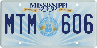 MS license plate MTM606