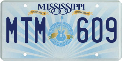 MS license plate MTM609