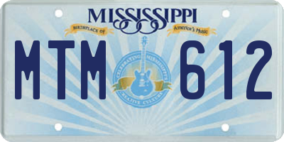 MS license plate MTM612
