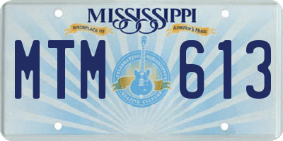 MS license plate MTM613