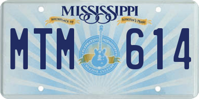 MS license plate MTM614