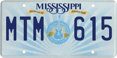 MS license plate MTM615