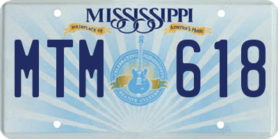 MS license plate MTM618