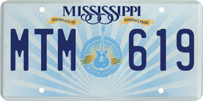 MS license plate MTM619