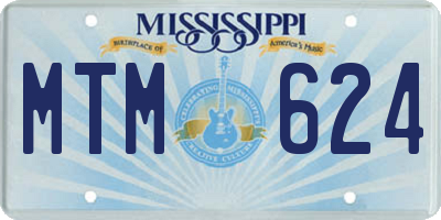 MS license plate MTM624