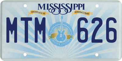 MS license plate MTM626
