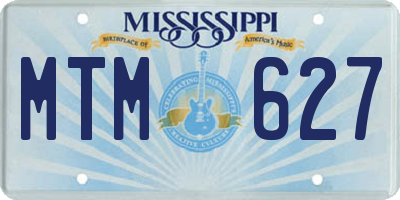 MS license plate MTM627