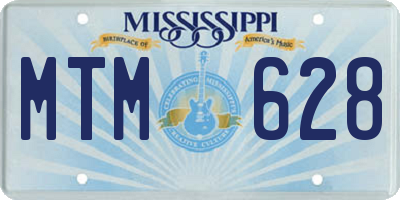 MS license plate MTM628