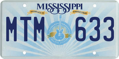 MS license plate MTM633